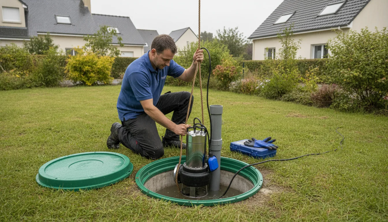 Dépannage pompe de relevage Châteaulin – méthode / geste technique